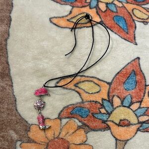 Handmade Source Unknown Pink and Silver Necklace